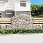 vidaXL Panier de gabions arqué 200x50x140/160 cm Fer galvanisé