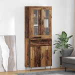 vidaXL Haut Armoire Bois Ancien 69 5 x 34 x 180 cm Bois d'ingénierie