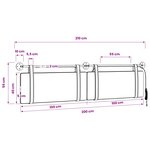 vidaXL Tête de lit suspendue Bleu Tissu