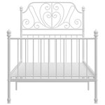 vidaXL Cadre de lit sans matelas blanc métal 100x200 cm