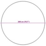 vidaXL Tapis en Fourrure Synthétique de Lapin Olite Noir Ø 200 cm