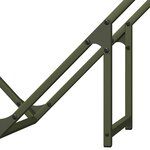 vidaXL Portant de bois chauffage vert olive 80x25x80 cm