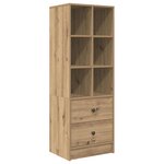 vidaXL Bureau avec tiroir avec étagère 2 Pièces Chêne artisanal