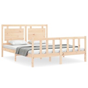vidaXL Cadre de lit sans matelas 160x200 cm bois massif de pin
