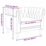 vidaXL Fauteuil Chesterfield Gris clair 78.5 x 74.5 x 74.5 cm tissu