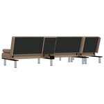 vidaXL Canapé-lit en forme de L cappuccino 255x140x70 cm similicuir