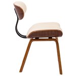 vidaXL Chaises à manger lot de 6 crème bois courbé et similicuir