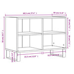 vidaXL Meuble TV chêne fumé 69 5x30x50 cm bois d'ingénierie
