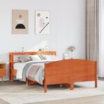 vidaXL Cadre de lit sans matelas cire marron 140x200cm bois pin massif