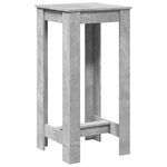 vidaXL Table de bar gris béton 51x50x103 5 cm bois d'ingénierie