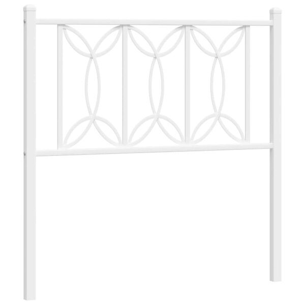 vidaXL Tête de lit métal blanc 90 cm