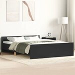 vidaXL Cadre de lit sans matelas noir 120x190 cm