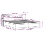 vidaXL Cadre de lit sans matelas blanc 180x200 cm bois massif de pin