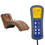 vidaXL Chaise longue de massage avec oreiller Marron Similicuir daim