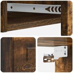 vidaXL Table d'appoint murale Chêne fumé 87 5 x 34 5 x 17 cm