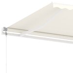 vidaXL Auvent automatique sur pied 500x350 cm Crème