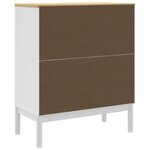 vidaXL Commode FLORO blanc bois de pin massif