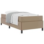 vidaXL Cadre de lit avec matelas Cappuccino 80 x 200 cm tissu