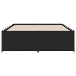 vidaXL Cadre de lit sans matelas noir 140x190 cm