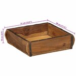 vidaXL Plateau Marron 29 x 31 x 10 cm Bois Recyclé Solide