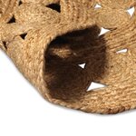 vidaXL Tapis de surface Naturel Ø 90 cm Jute