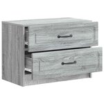 vidaXL Cabinet de chevet avec tiroir Sonoma gris 62 x 34 5 x 44 5 cm