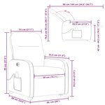 vidaXL Fauteuil inclinable de massage électrique Marron foncé Tissu