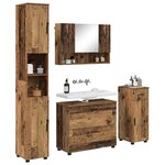 vidaXL Ensemble de mobilier de salle de bain 4 Pièces Bois Ancien