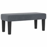 vidaXL Lit à ressorts avec matelas Gris foncé 100 x 200 cm Velours