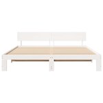 vidaXL Cadre de lit avec tête de lit Blanc 180 x 200 cm Pin massif