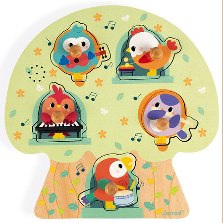 Puzzle musical les oiseaux en fete