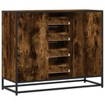 vidaXL Buffet chêne fumé 92x35x76 cm bois d'ingénierie
