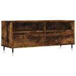 vidaXL Meuble TV chêne fumé 100x34 5x44 5 cm bois d'ingénierie