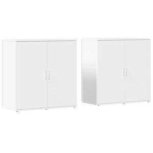vidaXL Buffets 2 Pièces blanc 79x38x80 cm bois d’ingénierie