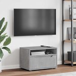 vidaXL Meuble TV VISNES gris béton 60x40x38 cm bois d'ingénierie