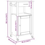 vidaXL Chariot de cuisine Uni Noir