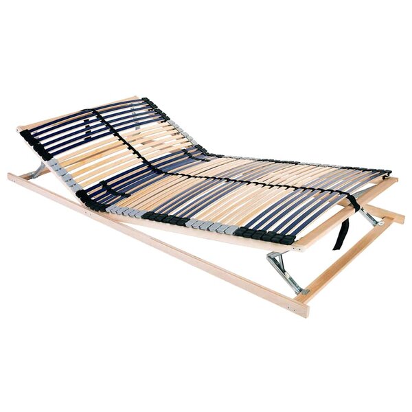 vidaXL Sommier à lattes Marron 100 x 190 cm Bois de hêtre massif