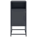 vidaXL Table de chevet anthracite 36x39x78 cm acier