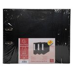 Lot De 3 Classeurs À Levier - Dos De 80mm - Format A4 - Extérieur En Polypropylène / Intérieur En Papier - Noir - X 4 - Exacompta