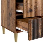 vidaXL Cabinet de chevet avec tiroir Bois ancien 43 x 41 x 66 5 cm