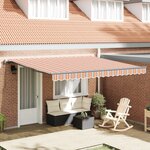 vidaXL Store Rétractable Automatique Rayé Multicolore 400x300 cm