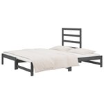 vidaXL Lit coulissant sans matelas gris 2x(90x200) cm