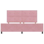 vidaXL Lit à ressorts avec tête de lit Rose 200 x 200 cm Velours