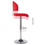 vidaXL Tabouret de bar Rouge Similicuir