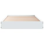 vidaXL Cadre de lit au sol Blanc 80 x 200 cm Bois d'ingénierie