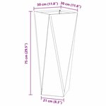 vidaXL Jardinière 2 Pièces Blanc 30 x 30 x 75 cm Acier