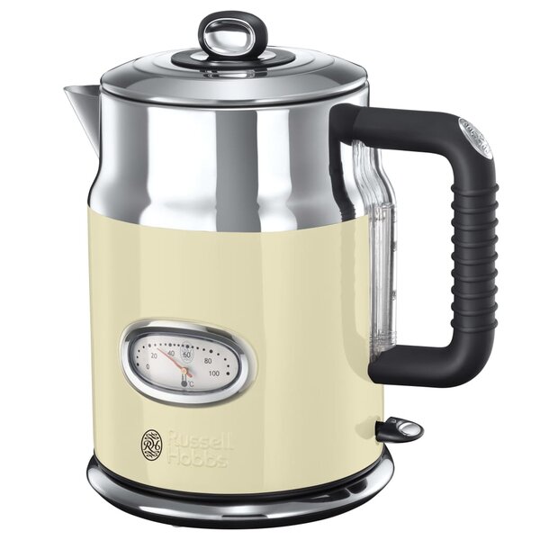 Russell hobbs bouilloire retro crème vintage 2400 w 1 7 l