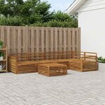 vidaXL Ensemble de canapés d'extérieur 6 Pièces Naturel