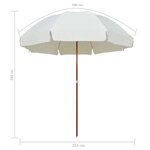 vidaXL Parasol de jardin avec mât en acier 300 cm sable