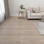 vidaXL Dalles de plancher autoadhésives 55 Pièces PVC 5 11 m² taupe